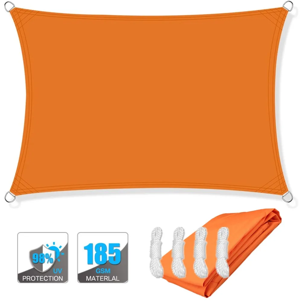 Waterproof Rectangle Sun Shade Sail Canopy for Outdoor Privacy and UV Protection