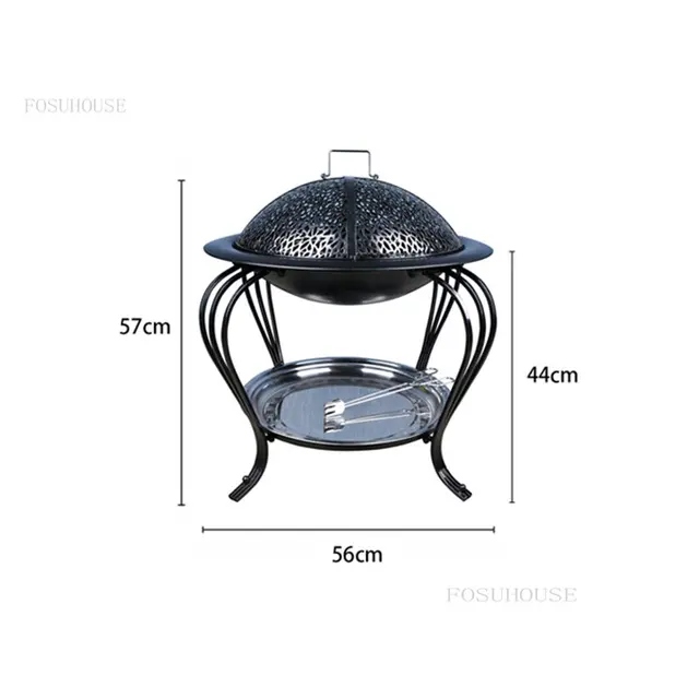 Modern Tűz Gödrök Háztartási Téli Faszén Fűtés Brazier Kültéri Udvar - Image 6