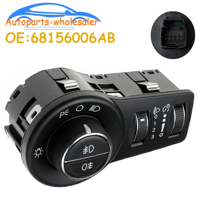 Jeep Cherokee Headlight Switch Fog Light 68156006AB Fit 2014-2018 2.4L 3.2L