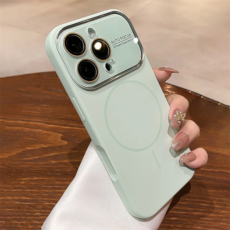 Enhanced Liquid Silicone Magnetic Shockproof Phone Case with Screen Protector