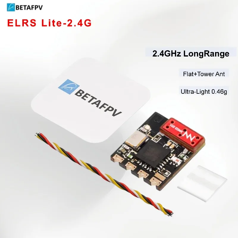 Récepteur BETAFPV ELRS Lite 2.4GHz V1.2 Antenne Plate - Ultra-léger 0.46g
