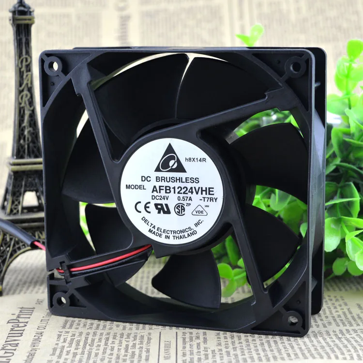 Оригинальный AFB1224VHE 24V0.57A 12CM12038 инверторный охлаждающий вентилятор 2 провода