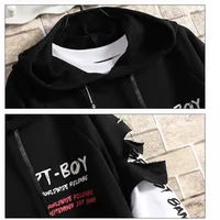 Sweat-shirt à capuche pour hommes, Streetwear décontracté, Y2K, noir, hauts pour hommes, mode coréenne, élégant, Hip Hop, vêtements Anime Dacning 5
