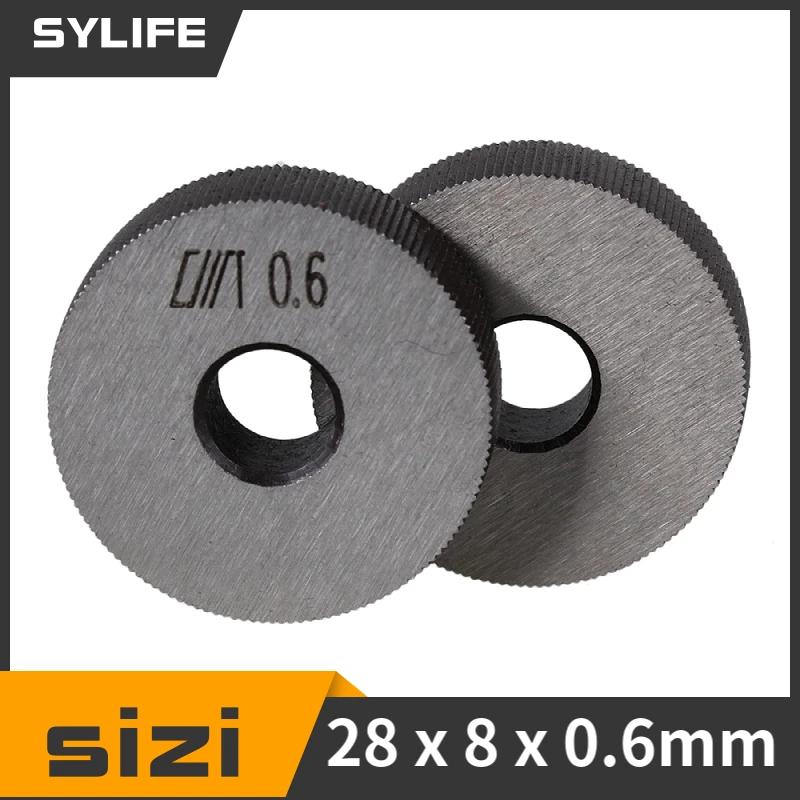 

2 pcs 0.6mm Pitch Single Straight Coarse Pattern Linear Knurling Wheel Steel