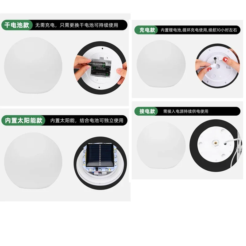 Garden Light Outdoor LED Garden Ball Lights Remote Control Floor Street Lawn Lamp Swimming Pool Wedding Party Holiday Home Decoration Lamp