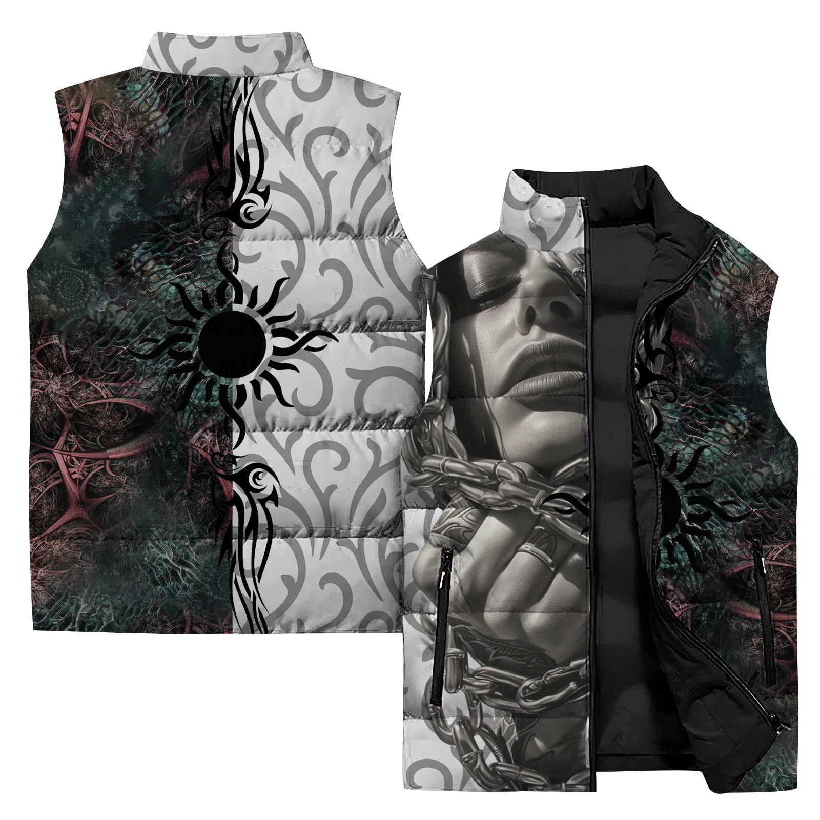 thumbnail image 1 of Chalecos ligeros para hombre Chaquetas de invierno cálidas para hombre Chaquetas de plumas de Jesús para hombre 2024 Chaleco de trabajo religioso con esculturas de moda Abrigo fresco para el trabajo, 1 of 4