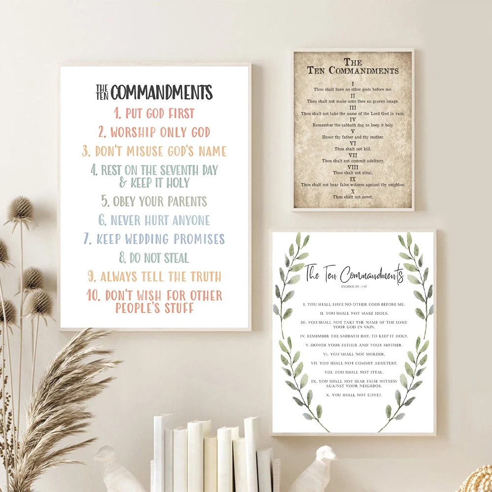 Ten 10 Commandments Posters 1