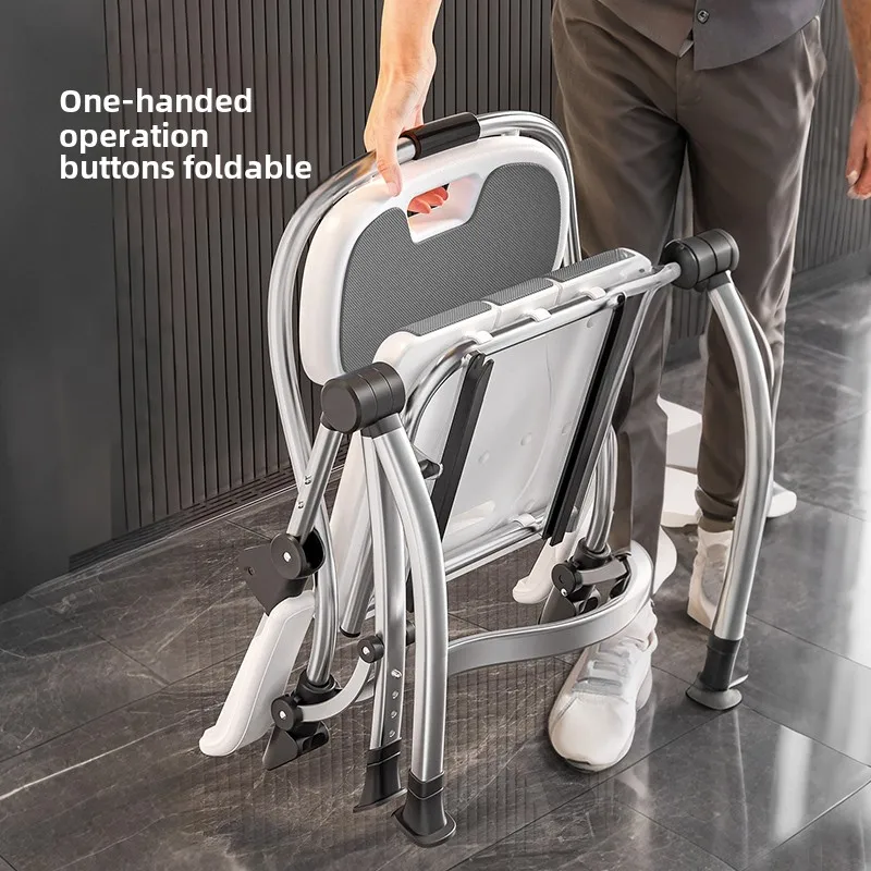 Bathroom Chair for Elderly with Backrest Folding Shower Seat for Safety Non-Slip Locking Ideal Senior Citizen Pregnant Women