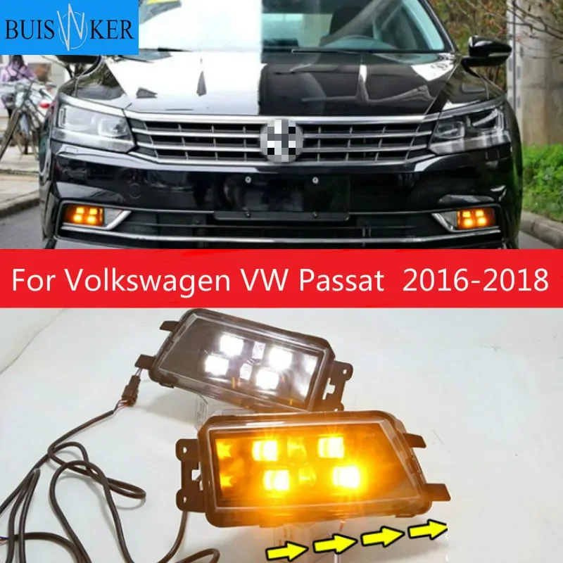 

2 шт. для Volkswagen VW Passat 2016-2018 Противотуманные фары Автомобильные светодиодные дневные ходовые огни DRL