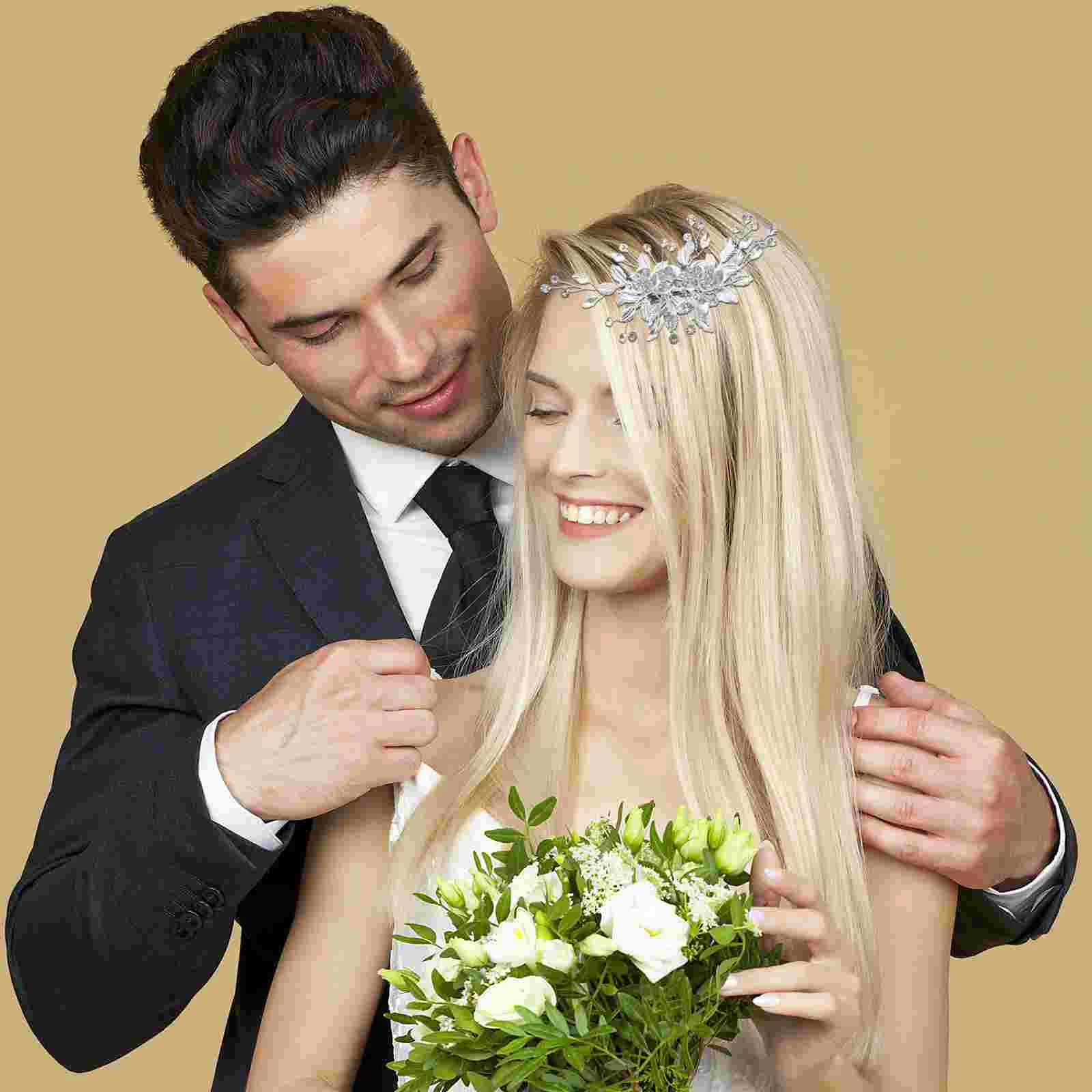

Bride Wedding Hair Clip Rhinestone Hair Piece Shiny Headpiece Bridal Hair Accessory