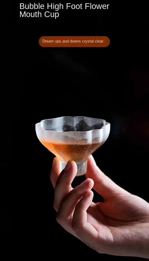 Glas Tee Untersetzer handgemachte Blütenblatt transparente Wärme isolierung Matte Halter chinesischen Stil Untertasse gefrostet Zen Tee Zeremonie – Detail 1