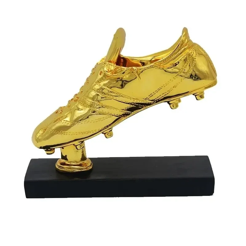 

European Football Golden Shoe Trophy Soccer Award Best Shooter Gold Plated Shoe Boot League Fans Souvenir Cup Gift Resin Crafts