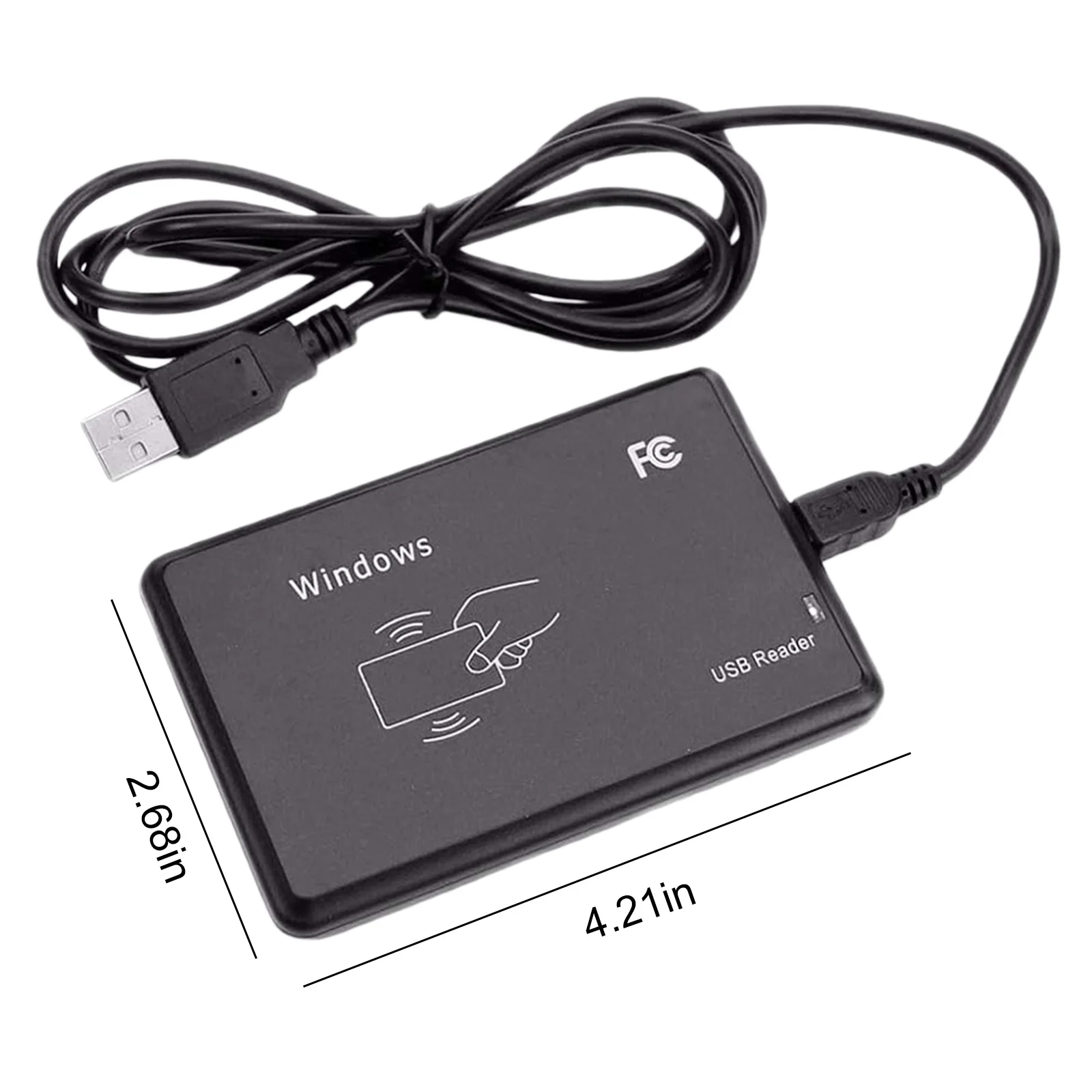 125kHz 13.56MHz 이중 주파수 ID IC 리더 USB 드라이버리스 도어 액세스 제어 시스템용 재산 인증 카드 리더