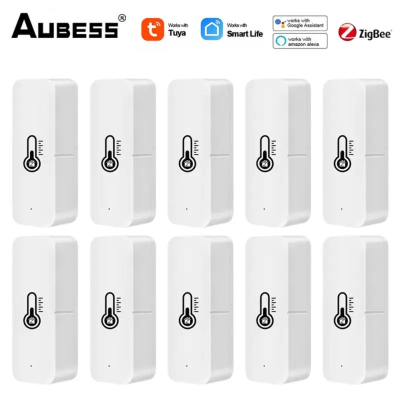 Умный датчик температуры и влажности Tuya ZigBee Терморегулятор с управлением через