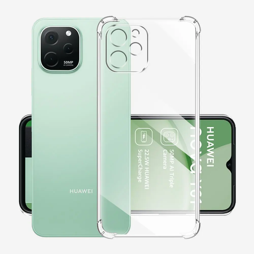 Shockproof Silicone Soft Clear Phone Case - Transparent Coque Cover
