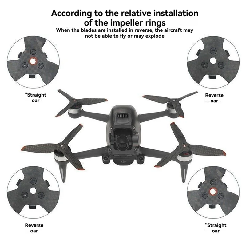 Paires d'hélices DJI noires disposées en éventail, mettant en avant leur légèreté et leur robustesse.