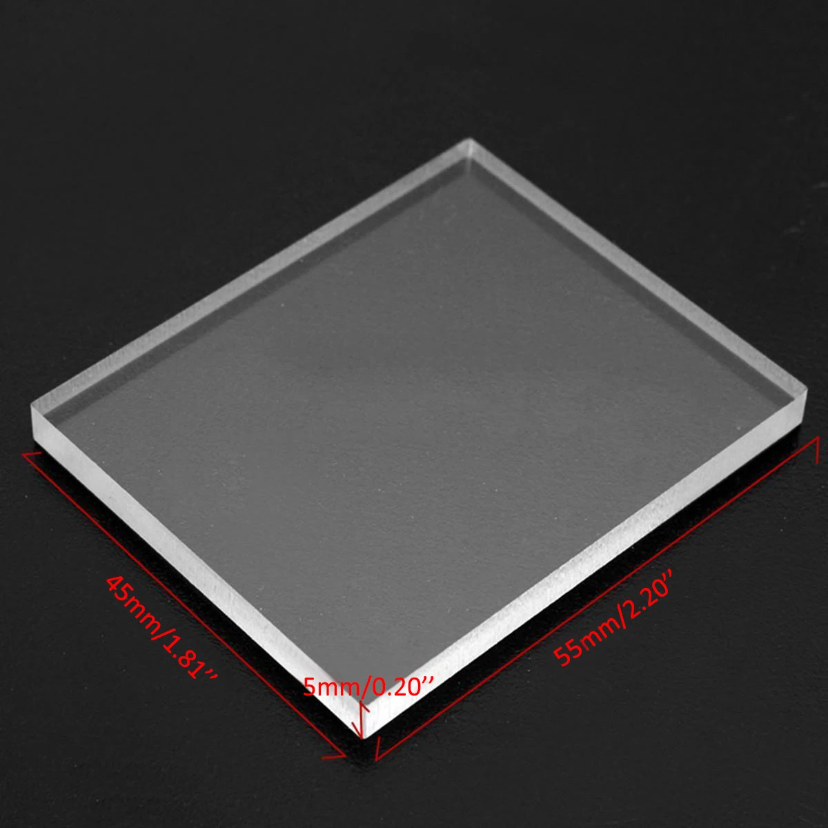 PATIKIL 6" X 5" Acrylique Tampon Bloc, Transparent Estampage Bloc Avec