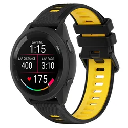 Enhanced Silicone Sport Strap for Smartwatches - Durable and Stylish Wristband Accessories (Black yellow)