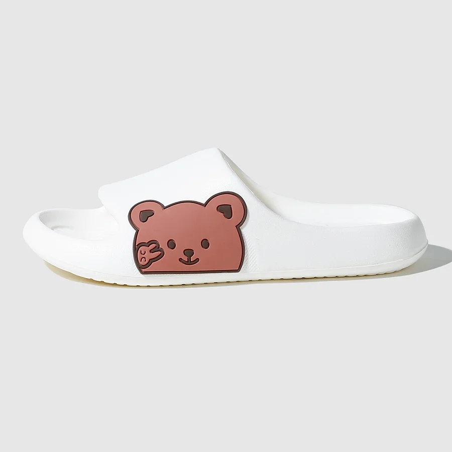 2024 Summer Women Soft Sole Slippers Home Bathroom Eva Slippers Sandal Polka Bear Print Beach Slippers Flip Flop Couples Outdoor 3
