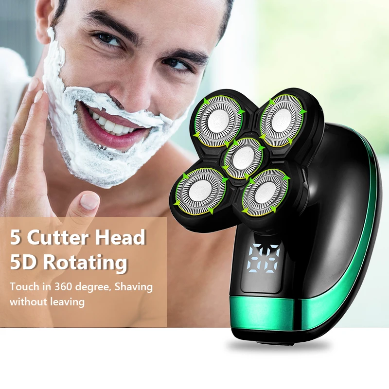 Multi Grooming Kit Digital Display Electric Shaver Hair Trimmer Beard Electric Razor Wet Dry Men Facial&Body Shaving Machine electric shaver beard trimmer