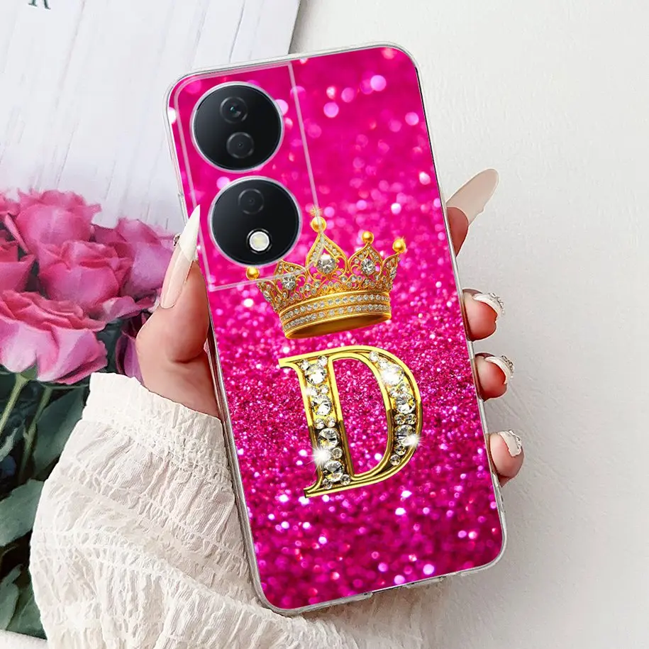 Cute Letters Soft Silicone Phone Case for Honor - Durable and Stylish Cover