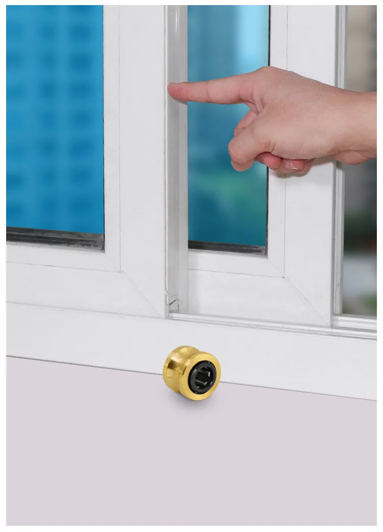 Description Picture 4 of item2pcs Stainless Steel Window Pulley Slot Wheels Silent Copper U Groove Track Door Roller Casters Sliding Window Hardware Fitting