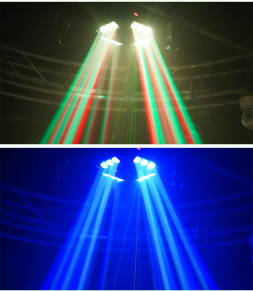 New 12Pcs RGB Spider Laser Light Led Beam Disco Projector Stage Light 3In1 Strob