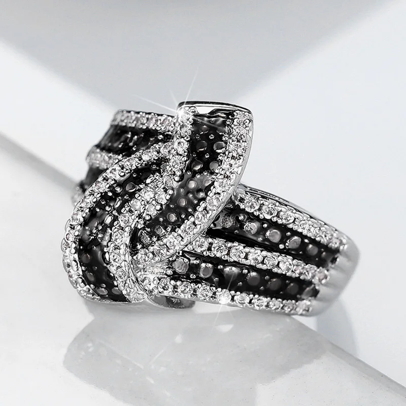 Black Enamel Rings 3