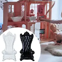 1:12 Dollhouse Sofa Model, Miniature Living Room Furniture Pretend Play Mini Sofa Chair with Armchair for Railway Station 2