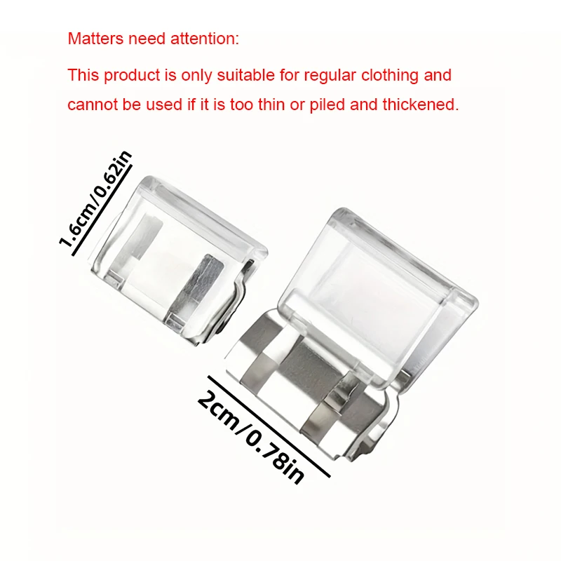 2/4/6-Pack Invisible Hem Clips - No-Sew Pant Leg Shortening Clips with Anti-Slip Grip, Seamless Adjustable Length Solution