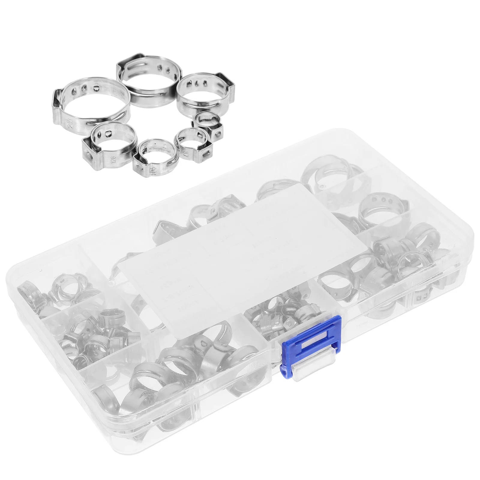 

Hose Clamp Clamps Cinch Rings for Plumbing Clip Automotive Assortment Kit Single Ear Stainless Steel Fastener