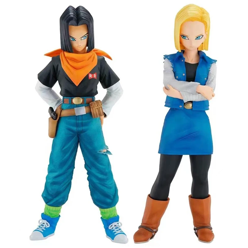 美少年フィギュア17点セット 24CM Anime Dragon Ball Z Android 17 18 Figure Android 18 PVC