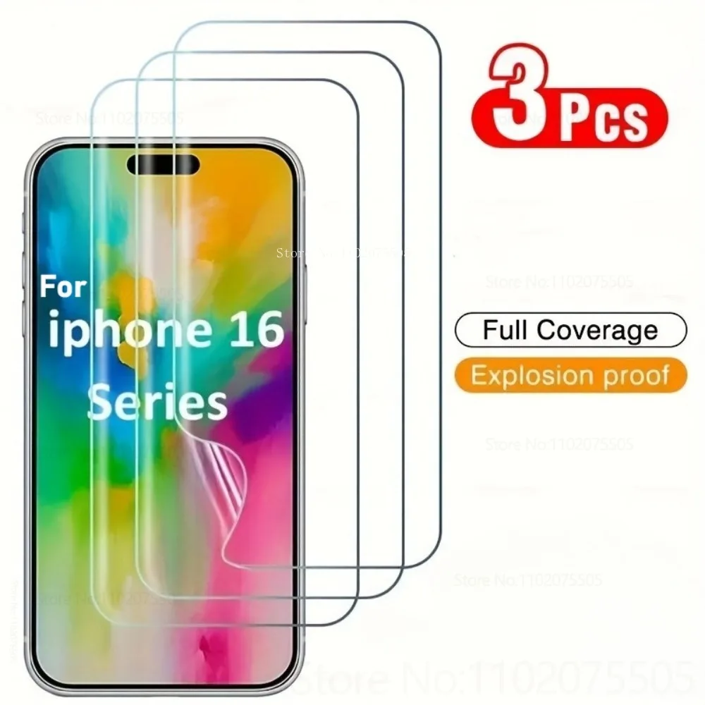 3Pcs High-definition Hydrogel Film for IPhone 11 12 13 14 15 Promax 14 Plus 16 Promax Water Gel Film 17 Promax 17 Air Not Glass