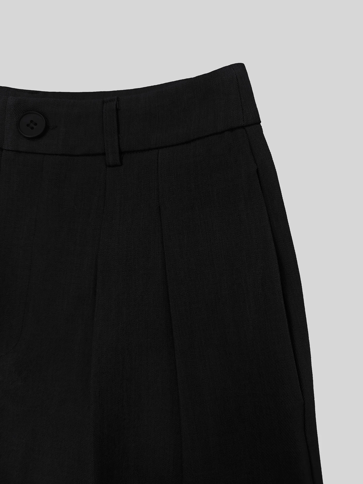 Damen High-Waist Weite Hosen mit Abnehmbaren Grauen Trägern Büro-Business-Hosen – Detail 9