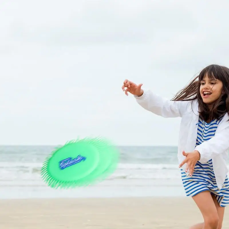 Water Flying Disc Soft Bath Toy Flying Disc Interactive Kids Beach Toys Outdoor Water Toys Summer Pool Sensory Fidget