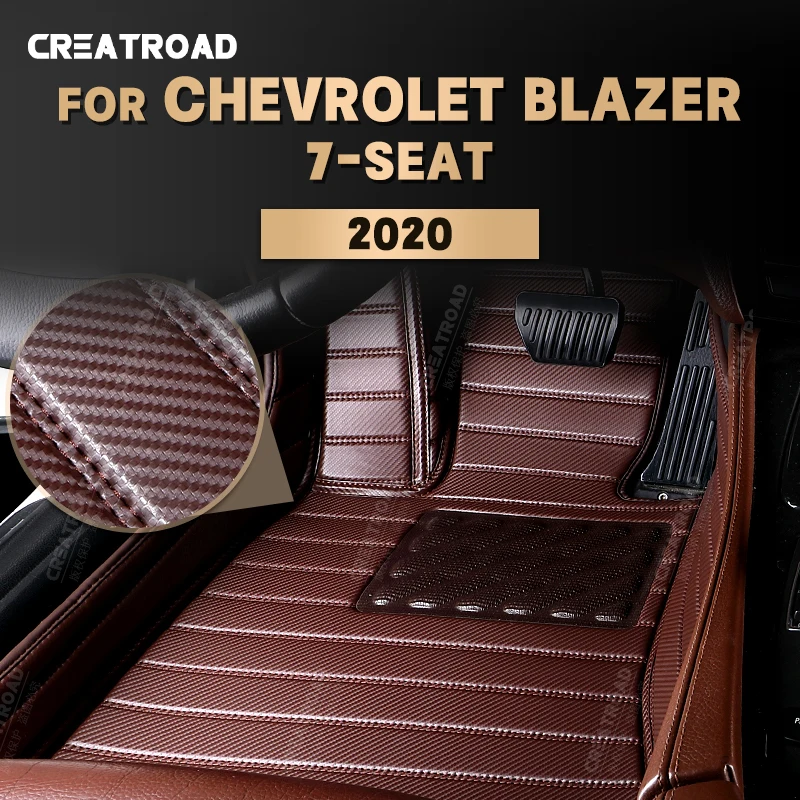 

Напольные коврики из углеродного волокна на заказ для Chevrolet Blazer, 7 сидений, 2020 футов, коврик, аксессуары для салона автомобиля