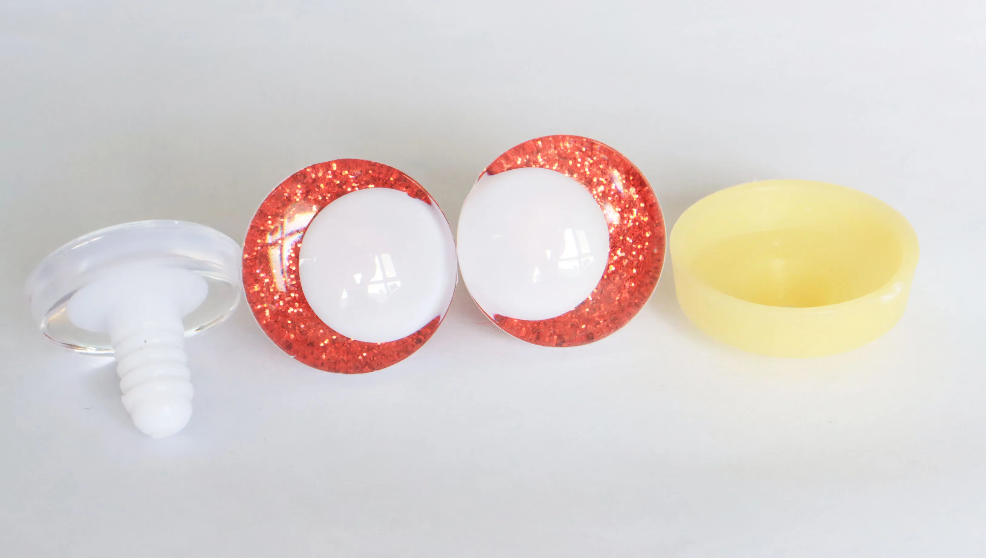 20pcs Multicolor 14mm-35mm Glitter Comical Toy Eyes with Hard Washers