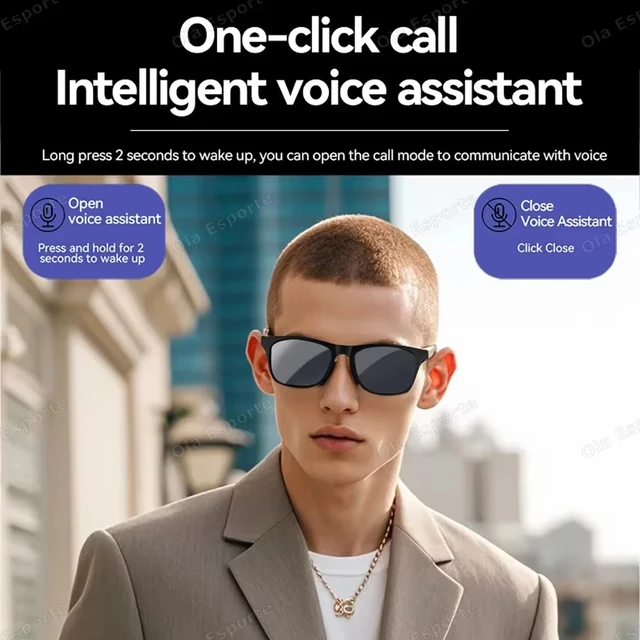 Lenovo AI Smart Glasses 8K Camera Bluetooth Translator Sunglasses