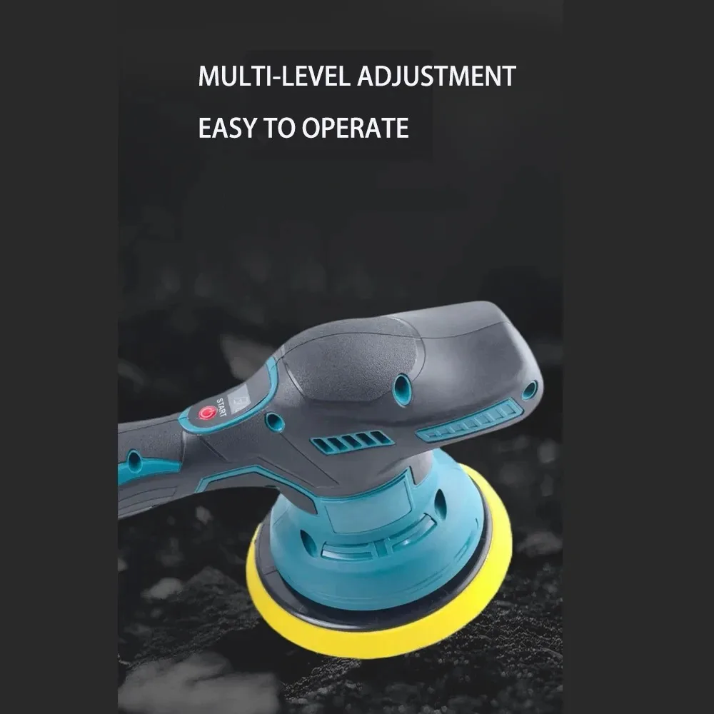 Cordless Car Polisher 8 Gears Adjustable Auto Electric Waxing Sanding Sealing Glaze Tool Fit Makita Dewalt Milwaukee 20V Battery