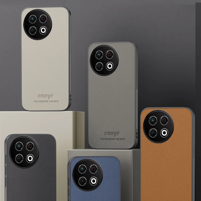 Pebbled Leather Shockproof Phone Case Cover