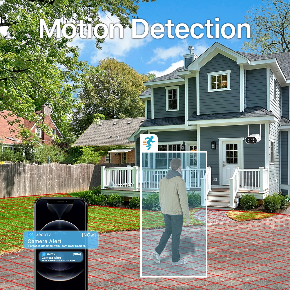 ANRAN 5MP Wifi Surveillance Camera 1920P HD IR Night Vision Outdoor Wireless Security CCTV Camera Two-way Audio Motion Detection