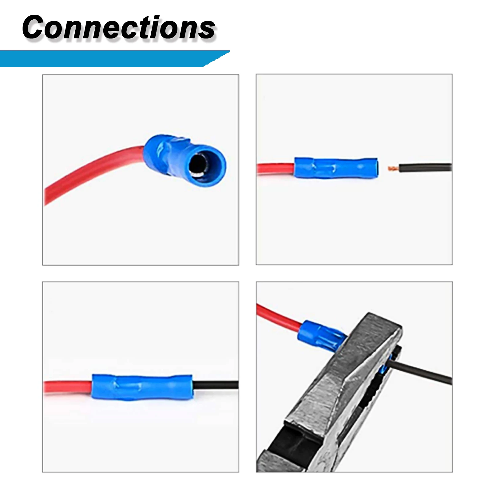 Universal 5 Pack Car Add-A-Circuit Piggy Back Fuse Tap Adapter 16AWG 15A Low Profile Mini Fuse Blade Holder Small Extractor