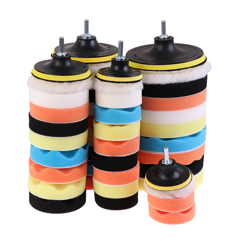 3-6 Inch Compound ing Polishing Pads Cutting Blue Yellow Sponge Pads Kit For Car er Polisher Compounding And Waxing