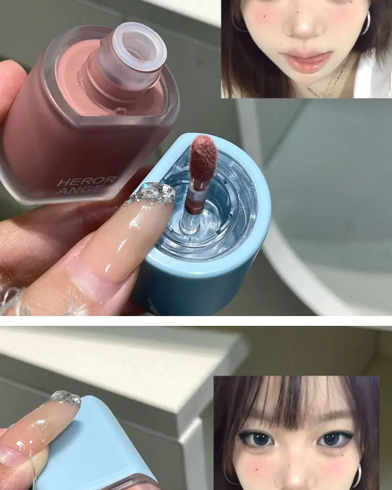 Description Picture 5 of itemMatte Liquid Blusher Makeup Rubores Natural Low Saturation Grey Pink Brown Blush Clear Nude Tint Korean Series Blusher Cosmetic
