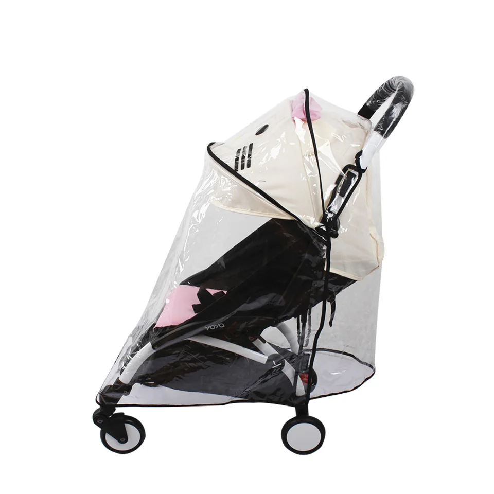 Copertura Universale Per Passeggino Pieghevole, Parapioggia Trasparente In PVC, Antivento E Antineve, Accessorio Per Carrello, Adatto A Campeggio E Passeggiate - 3