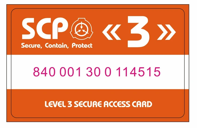 SCP foundation GUARD secret PVC hardcard Special Logo Cosplay Access Grade  Card scp-001 - AliExpress