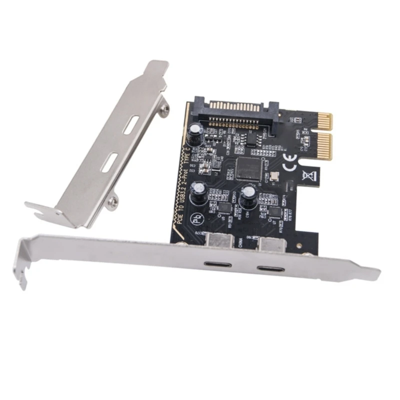 Best Seller PCIE to USB 3.2 GEN1 Expansion Card 5Gbps 2 Port Type C USB 3.2 GEN1 Card Front Panel Adapter for Desktop