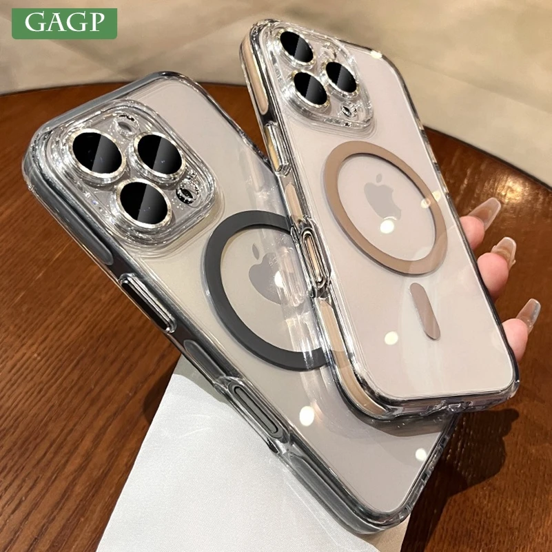 Anti-skidBumperTransparentMagsafeCaseforiPhone161415PlusMagneticChargeCoverforiPhone1314151617ProMaxAir-AliExpress202192403