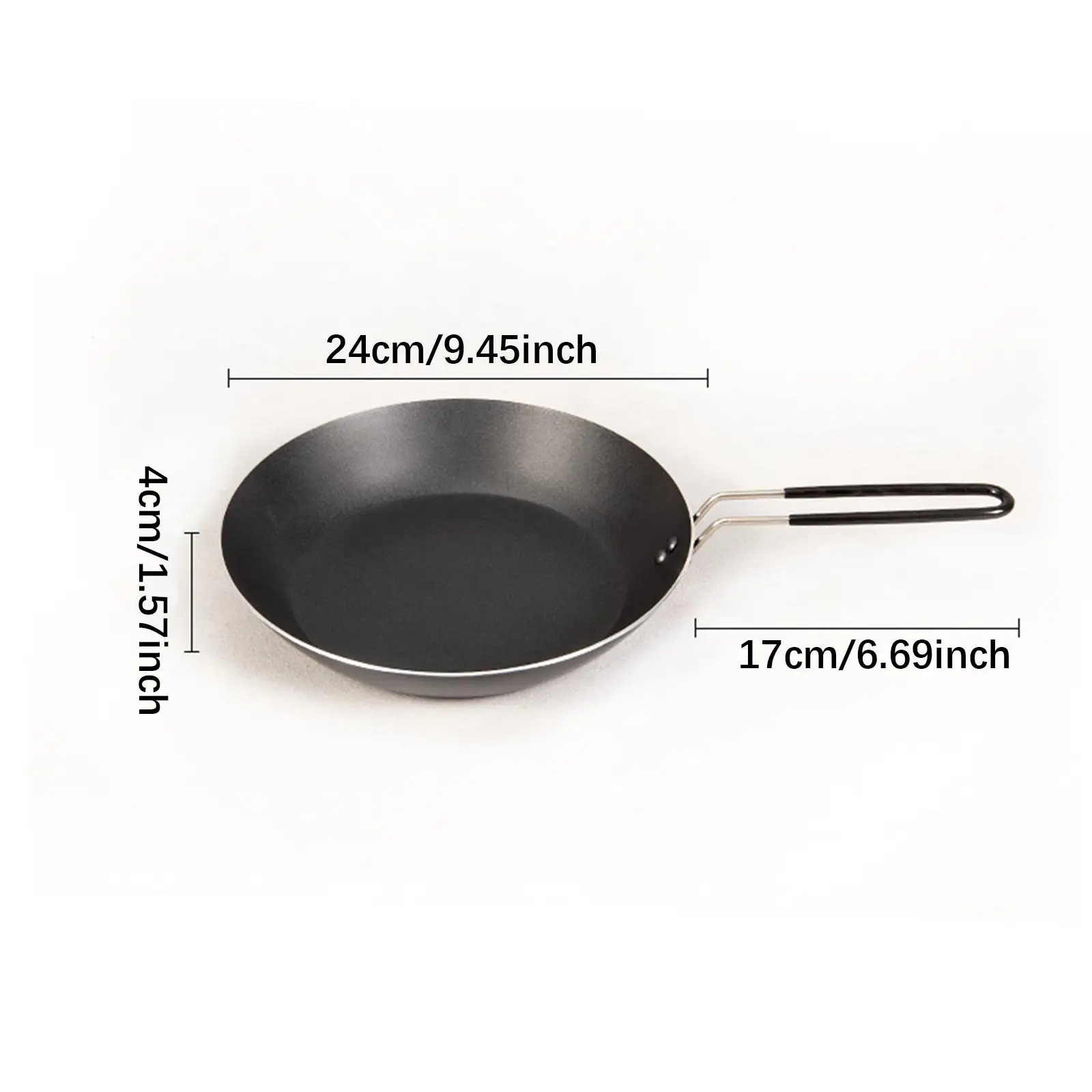 Camping Fry Pan Lightweight Multipurpose Cookware Foldable Handle Nonstick Skillet for BBQ Backpacking Hiking Travel Kitchen
