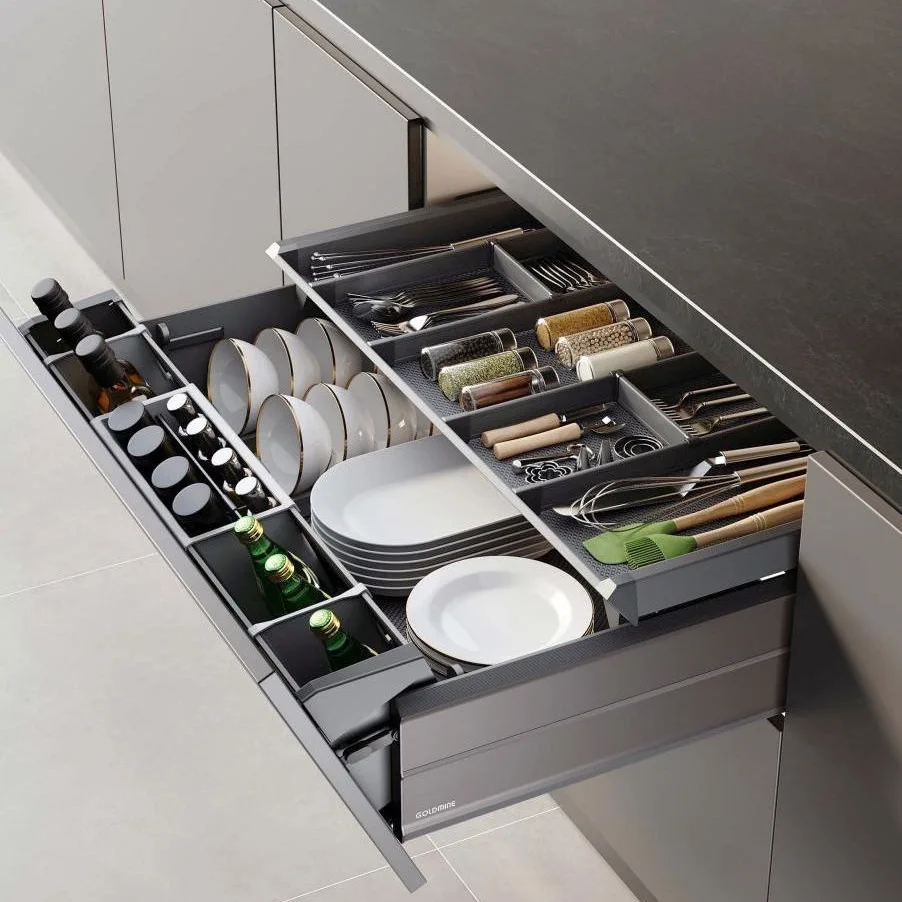 Multifunctional Drawer Seasoning Baskets Pull-out Baskets For Cutlery Storage Organizers Used In The Kitchen